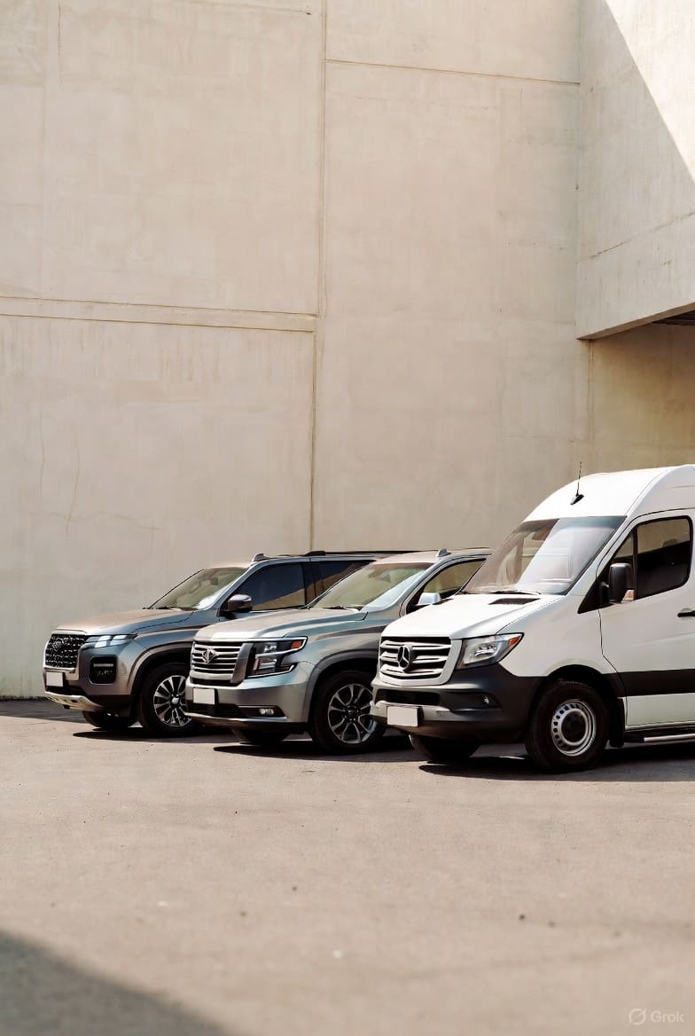 W Punta Cana private transfer fleet 2026 – Hyundai H1, Chevrolet Suburban 2019 and Mercedes Sprinter VIP vans