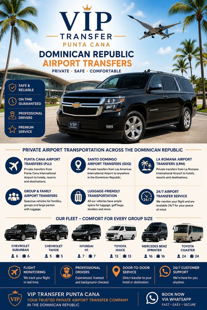 Dominican Republic airport transfers with VIP Transfer Punta Cana Chevrolet Suburban